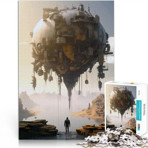 Puzzle 1000 Teile für Teenager Stressabbau-Spielzeug Himmelsballonroboter denn eignet ganze Familie75x50cm von QVKZLYFXN