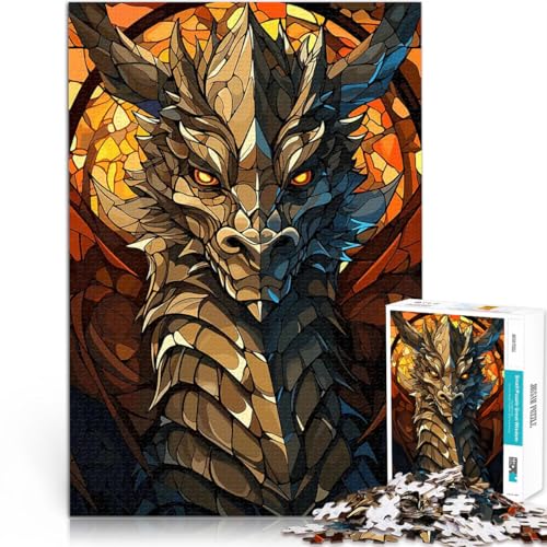 Puzzle 1000 Teile für Teenager pädagogische Herausforderung Drachenbüste Buntglas denn eignet ganze Familie38x26cm Puzzle 1000 Teile für Teenager pädagogische Herausforderung Drachenbüste Buntglas denn eignet ganze Familie38x26cm von QVKZLYFXN