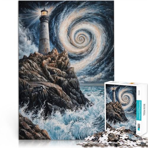 Puzzle für Erwachsene, 1000 Teile Anspruchsvoll, Aber lustig und humorvoll Leuchtturm im Sturm Geschenke für Freunde und Familie75x50cm Puzzle für Erwachsene, 1000 Teile Anspruchsvoll, Aber lustig und humorvoll Leuchtturm im Sturm Geschenke für Freunde und Familie75x50cm von QVKZLYFXN