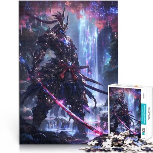 Puzzle für Erwachsene, 1000 Teile Dekomprimierendes intellektuelles Lernspielzeug Kristall-Samurai Lernspiel für Geburtstag, Weihnachten38x52cm von QVKZLYFXN
