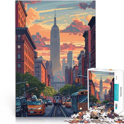 Puzzle für Erwachsene, 1000 Teile Herausfordernd Schwierig Sonnenuntergang über der Skyline von NYC tolles Geschenk52x38cm Puzzle für Erwachsene, 1000 Teile Herausfordernd Schwierig Sonnenuntergang über der Skyline von NYC tolles Geschenk52x38cm von QVKZLYFXN
