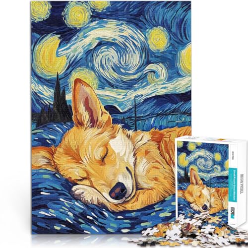 Puzzle für Erwachsene, 1000 Teile Herausforderndes Spiel Corgi in der Sternennacht Geburtstagsgeschenk, Geschenke75x50cm Puzzle für Erwachsene, 1000 Teile Herausforderndes Spiel Corgi in der Sternennacht Geburtstagsgeschenk, Geschenke75x50cm von QVKZLYFXN