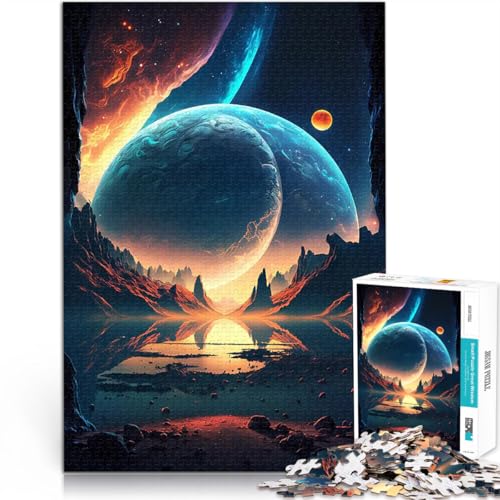 Puzzle für Erwachsene, 1000 Teile Lernspiel-Herausforderungsspielzeug Morgendämmerung der Sterne Landschaft tolles Geschenk38x52cm von QVKZLYFXN