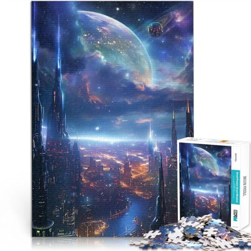 Puzzle für Erwachsene, 1000 Teile Lernspiele Heimdekoration Interstellares Stadtbild Künstlersammlung, Bildende Kunst38x26cm Puzzle für Erwachsene, 1000 Teile Lernspiele Heimdekoration Interstellares Stadtbild Künstlersammlung, Bildende Kunst38x26cm von QVKZLYFXN