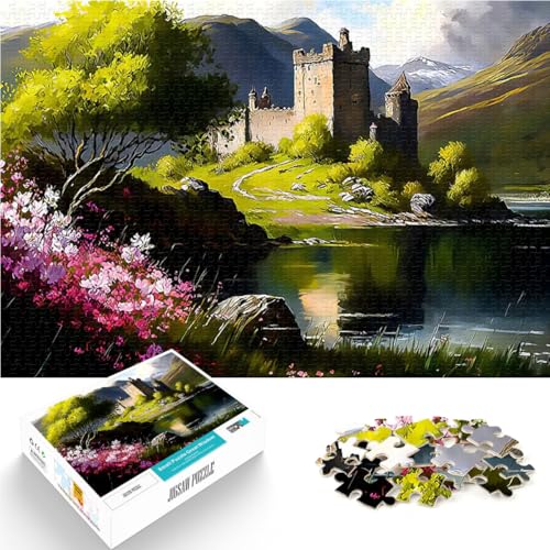 Puzzle für Erwachsene, 1000 Teile Spiele Spielzeug Geschenk Burg auf dem Berg denn eignet ganze Familie75x50cm von QVKZLYFXN