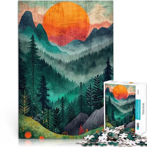 Puzzle für Erwachsene, 1000 Teile Stressabbau-Spielzeug Berglandschaft Sonnenuntergang Geburtstagsgeschenk, Geschenke38x26cm Puzzle für Erwachsene, 1000 Teile Stressabbau-Spielzeug Berglandschaft Sonnenuntergang Geburtstagsgeschenk, Geschenke38x26cm von QVKZLYFXN