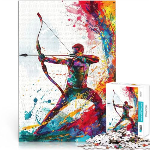 Puzzle für Erwachsene, 1000 Teile Stressabbau – Staycation – Zeit totschlagen Dynamischer Bogenschütze Geburtstagsgeschenke38x26cm von QVKZLYFXN