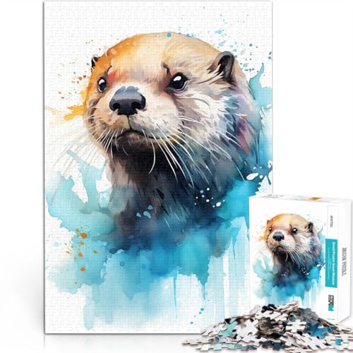 Puzzle für Erwachsene 1000 Teile Anspruchsvolles Spiel und Familienspaß Aquarell Seeotter Lernspiel für Geburtstag, Weihnachten38x26cm Puzzle für Erwachsene 1000 Teile Anspruchsvolles Spiel und Familienspaß Aquarell Seeotter Lernspiel für Geburtstag, Weihnachten38x26cm von QVKZLYFXN
