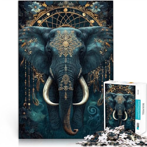 Puzzle für Erwachsene 1000 Teile Lernspiel-Herausforderungsspielzeug Dschungel-Zauberelefant Geeignet für die Schreibtischdekoration52x38cm Puzzle für Erwachsene 1000 Teile Lernspiel-Herausforderungsspielzeug Dschungel-Zauberelefant Geeignet für die Schreibtischdekoration52x38cm von QVKZLYFXN