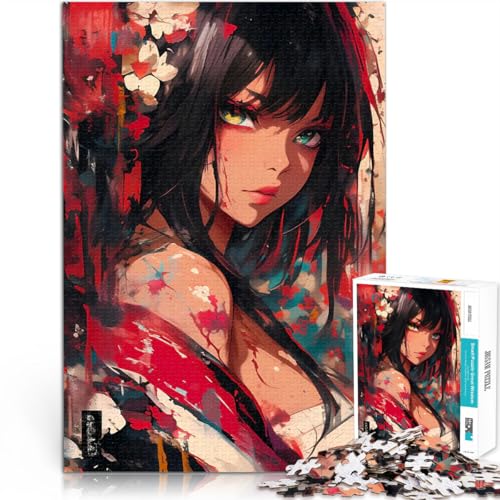 Puzzle für Erwachsene 1000 Teile Lernspiele Heimdekoration Anime-Mädchen mit Rot und Schwarz Geburtstagsgeschenk, Geschenke, Wandkunst75x50cm Puzzle für Erwachsene 1000 Teile Lernspiele Heimdekoration Anime-Mädchen mit Rot und Schwarz Geburtstagsgeschenk, Geschenke, Wandkunst75x50cm von QVKZLYFXN