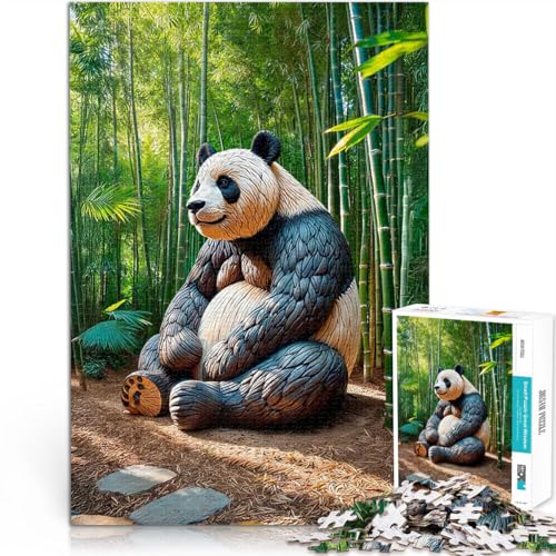 Puzzle für Erwachsene 1000 Teile Quizspiel Panda-Skulptur im Bambuswald eignet ganze Familie75x50cm Puzzle für Erwachsene 1000 Teile Quizspiel Panda-Skulptur im Bambuswald eignet ganze Familie75x50cm von QVKZLYFXN
