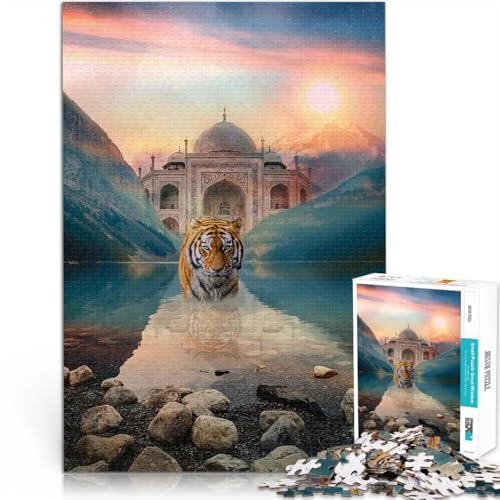 Puzzle für Erwachsene 1000 Teile Quizspiel Tiger Sea Sunset Tempel Lustige Aktivitäten für zu Hause, Geburtstagsgeschenk, Reisegeschenk,52x38cm Puzzle für Erwachsene 1000 Teile Quizspiel Tiger Sea Sunset Tempel Lustige Aktivitäten für zu Hause, Geburtstagsgeschenk, Reisegeschenk,52x38cm von QVKZLYFXN