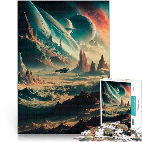 Puzzle für Erwachsene 1000 Teile Spiele Spielzeug Geschenk Interstellare Horizonte einzigartiges Herausforderungsspiel75x50cm von QVKZLYFXN