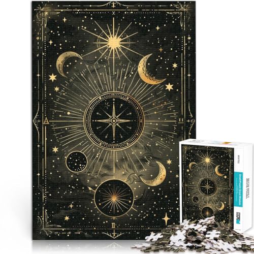 Puzzle für Erwachsene mit 1000 Teilen Geschenke zum Suchbegriff: Herausfordernde Spiele Mondkompass Geburtstagsgeschenke50x70cm von QVKZLYFXN