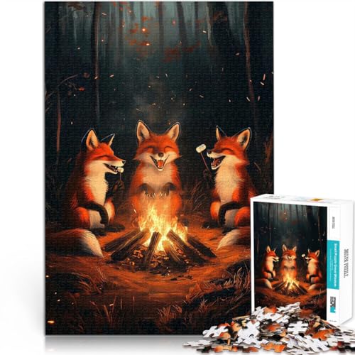 Puzzle für Erwachsene mit 1000 Teilen Lernspiele DIY Spielzeug Lachende Füchse am Lagerfeuer Die Liebe zwischen Paaren stärken75x50cm Puzzle für Erwachsene mit 1000 Teilen Lernspiele DIY Spielzeug Lachende Füchse am Lagerfeuer Die Liebe zwischen Paaren stärken75x50cm von QVKZLYFXN