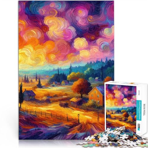 Puzzle für Erwachsene mit 1000 Teilen Lernspiele DIY Spielzeug Wunderliche Landschaft Geeignet für die Schreibtischdekoration75x50cm von QVKZLYFXN