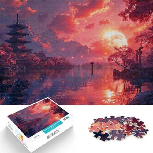 Puzzle für Erwachsene mit 1000 Teilen Lernspiele DIY Spielzeug japanische Landschaft Wunschliste mit dem Weihnachtsmann50x70cm von QVKZLYFXN