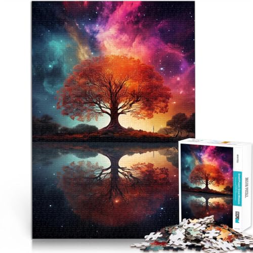Puzzle für Erwachsene mit 1000 Teilen Lernspiele Heimdekoration Weltraum-Fantasielandschaft Lernspiel für Geburtstag, Weihnachten52x38cm von QVKZLYFXN