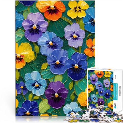 Puzzle für Erwachsene mit 1000 Teilen Lustige Spiele Buntes Stiefmütterchengemälde Geburtstagsgeschenk, Geschenke75x50cm Puzzle für Erwachsene mit 1000 Teilen Lustige Spiele Buntes Stiefmütterchengemälde Geburtstagsgeschenk, Geschenke75x50cm von QVKZLYFXN