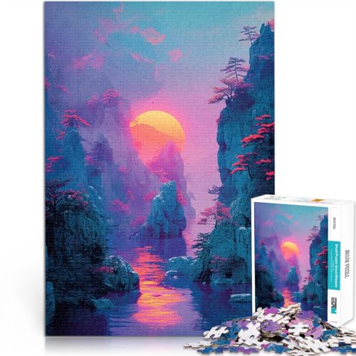 Puzzle für Erwachsene mit 1000 Teilen Spiele Spielzeug Geschenk Japanische Sonnenuntergangslandschaft Wichtelgeschenke75x50cm Puzzle für Erwachsene mit 1000 Teilen Spiele Spielzeug Geschenk Japanische Sonnenuntergangslandschaft Wichtelgeschenke75x50cm von QVKZLYFXN