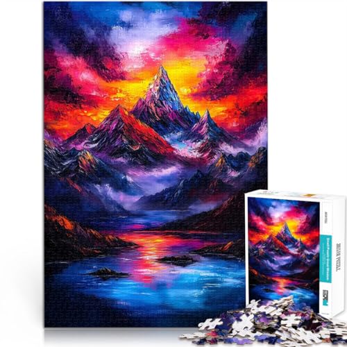 Puzzle für Erwachsene mit 1000 Teilen Spielspielzeug Berg Sonnenuntergang Landschaft Geschenk zum Geburtstag75x50cm von QVKZLYFXN