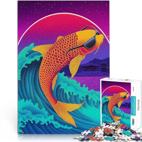 Puzzle für Erwachsene mit 1000 Teilen Spielzeug-Intellektuelles Spiel Cooler Retro Koi Fisch Lernspiel für Geburtstag, Weihnachten38x26cm Puzzle für Erwachsene mit 1000 Teilen Spielzeug-Intellektuelles Spiel Cooler Retro Koi Fisch Lernspiel für Geburtstag, Weihnachten38x26cm von QVKZLYFXN