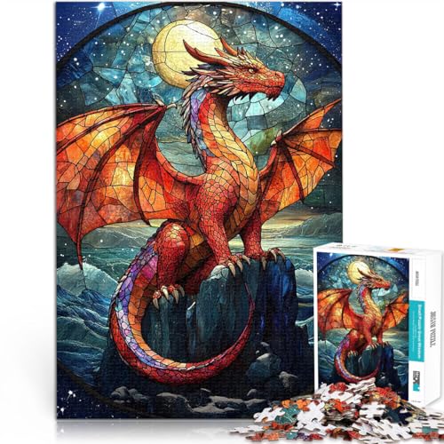 Puzzle für Erwachsene mit 1000 Teilen Spielzeug Lernspiele Stressabbau Drache aus Buntglas Geburtstagsgeschenk, Geschenke, Wandkunst38x26cm Puzzle für Erwachsene mit 1000 Teilen Spielzeug Lernspiele Stressabbau Drache aus Buntglas Geburtstagsgeschenk, Geschenke, Wandkunst38x26cm von QVKZLYFXN
