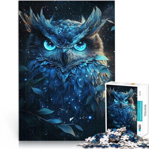 Puzzle für Erwachsene mit 1000 Teilen Spielzeug Lernspiele Stressabbau Kosmische Wundereule einzigartiges Herausforderungsspiel52x38cm von QVKZLYFXN