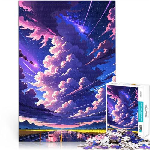 Puzzle für Erwachsene mit 1000 Teilen Stressabbau-Spielzeug Verträumter Nachthimmel Geburtstagsgeschenk, Geschenke75x50cm von QVKZLYFXN