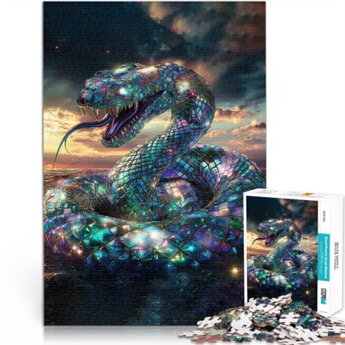 Puzzle für Jugendliche 1000 Teile Anspruchsvoll, Aber lustig und humorvoll Kosmische Schlange Lernspiel für Geburtstag, Weihnachten38x52cm von QVKZLYFXN
