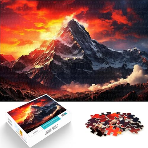 Puzzle für Jugendliche 1000 Teile Dekomprimierendes intellektuelles Lernspielzeug Schöner Berg Einzigartige Wohndekoration und Geschenke75x50cm von QVKZLYFXN