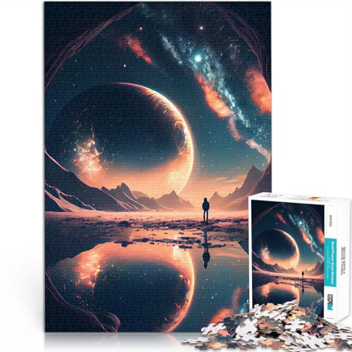 Puzzle für Jugendliche 1000 Teile Familienspiel zum Stressabbau, schwierige Herausforderung Neue Welt für Heimdekoration38x26cm von QVKZLYFXN