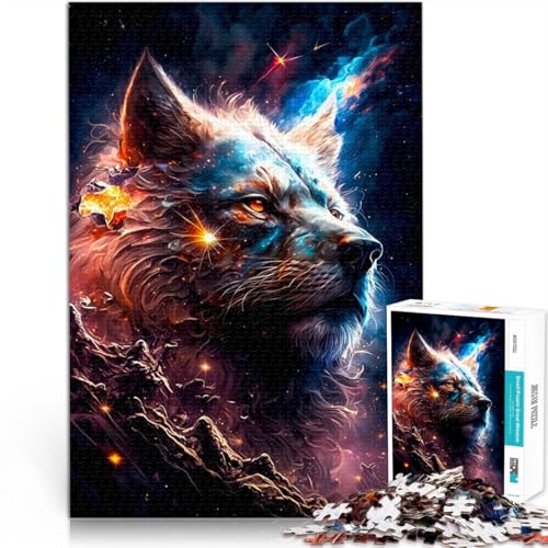 Puzzle für Jugendliche 1000 Teile Gehirnintelligenz-Herausforderung süchtig machendes Spielzeug Löwe EIN Kunstwerk75x50cm von QVKZLYFXN