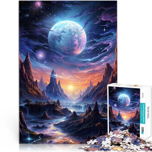 Puzzle für Jugendliche 1000 Teile Geschenke zum Suchbegriff: Herausfordernde Spiele Weltraumlandschaft für Heimdekoration52x38cm von QVKZLYFXN