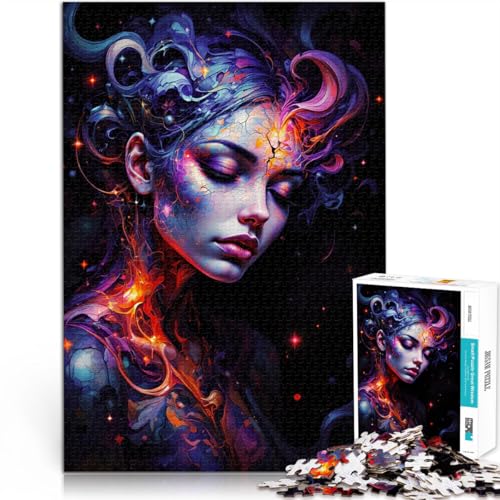 Puzzle für Jugendliche 1000 Teile Lernspiel-Herausforderungsspielzeug Risse in Meinem Kopf Künstlersammlung, Bildende Kunst38x52cm von QVKZLYFXN