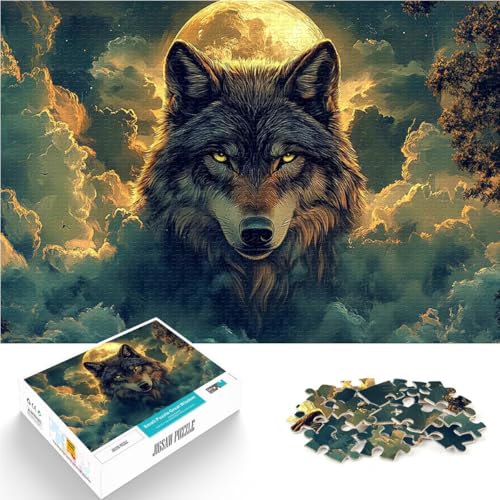 Puzzle für Jugendliche 1000 Teile Lernspiele DIY Spielzeug Wolf unter Vollmond denn eignet ganze Familie38x26cm Puzzle für Jugendliche 1000 Teile Lernspiele DIY Spielzeug Wolf unter Vollmond denn eignet ganze Familie38x26cm von QVKZLYFXN
