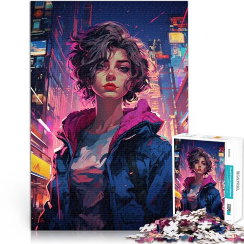 Puzzle für Jugendliche 1000 Teile für Lernspiel-Herausforderungsspielzeug Frau in der Nachtstadt Lernspiel für Geburtstag, Weihnachten38x26cm Puzzle für Jugendliche 1000 Teile für Lernspiel-Herausforderungsspielzeug Frau in der Nachtstadt Lernspiel für Geburtstag, Weihnachten38x26cm von QVKZLYFXN