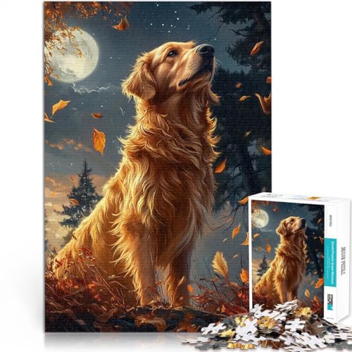 Puzzle für Teenager 1000 Teile Anspruchsvolles Spiel und Familienspaß Golden Retriever im Mondlicht Wohnkunstdekor75x50cm Puzzle für Teenager 1000 Teile Anspruchsvolles Spiel und Familienspaß Golden Retriever im Mondlicht Wohnkunstdekor75x50cm von QVKZLYFXN