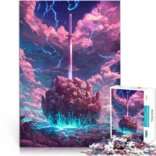 Puzzle für Teenager 1000 Teile Dekomprimierendes intellektuelles Lernspielzeug Das Schwert im Stein Wanddekoration75x50cm Puzzle für Teenager 1000 Teile Dekomprimierendes intellektuelles Lernspielzeug Das Schwert im Stein Wanddekoration75x50cm von QVKZLYFXN