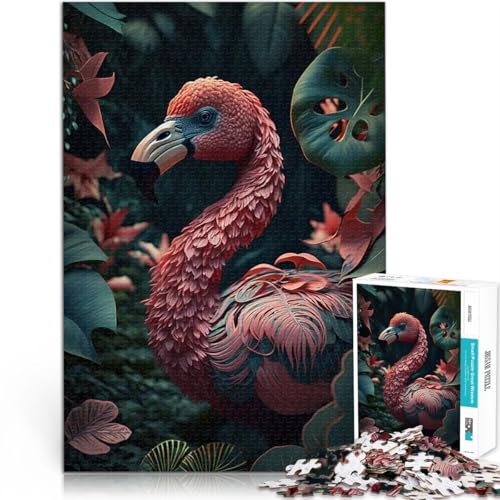 Puzzle für Teenager 1000 Teile Familienspiel für und Flamingo im Dschungelstil 3 mit vollständig ineinander greifenden, zufällig geformten Teilen75x50cm Puzzle für Teenager 1000 Teile Familienspiel für und Flamingo im Dschungelstil 3 mit vollständig ineinander greifenden, zufällig geformten Teilen75x50cm von QVKZLYFXN