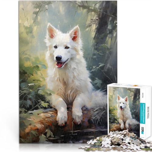 Puzzle für Teenager 1000 Teile Familienspiel zum Stressabbau, schwierige Herausforderung Weißer Schweizer Schäferhund Geschenkideen75x50cm Puzzle für Teenager 1000 Teile Familienspiel zum Stressabbau, schwierige Herausforderung Weißer Schweizer Schäferhund Geschenkideen75x50cm von QVKZLYFXN