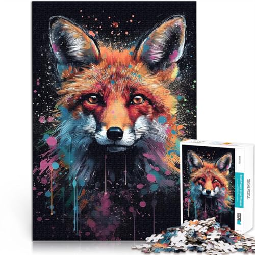 Puzzle für Teenager 1000 Teile Geschenke zum Suchbegriff: Herausfordernde Spiele Fuchs-Malerei Lernspiel für Geburtstag, Weihnachten50x70cm von QVKZLYFXN