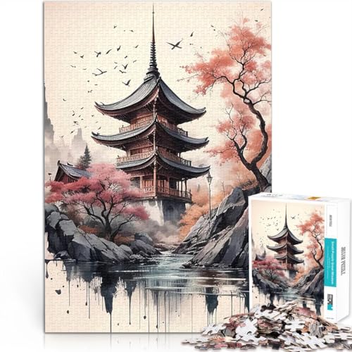 Puzzle für Teenager 1000 Teile Herausforderndes Spiel Japanische Landschaft Aquarell Geburtstagsgeschenk, Geschenke, Wandkunst50x70cm Puzzle für Teenager 1000 Teile Herausforderndes Spiel Japanische Landschaft Aquarell Geburtstagsgeschenk, Geschenke, Wandkunst50x70cm von QVKZLYFXN