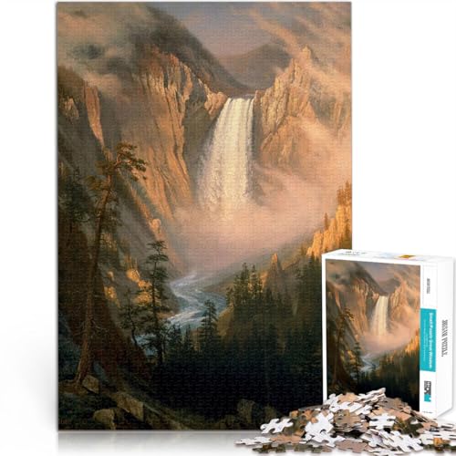 Puzzle für Teenager 1000 Teile Lernspiel-Herausforderungsspielzeug Gemälde „Yellowstone Falls“ Geschenke für Freunde und Familie38x26cm Puzzle für Teenager 1000 Teile Lernspiel-Herausforderungsspielzeug Gemälde „Yellowstone Falls“ Geschenke für Freunde und Familie38x26cm von QVKZLYFXN