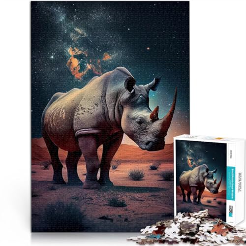 Puzzle für Teenager 1000 Teile Lernspielzeug für die ganze Familie Nashorn unter den Sternen Geeignet für die Schreibtischdekoration52x38cm Puzzle für Teenager 1000 Teile Lernspielzeug für die ganze Familie Nashorn unter den Sternen Geeignet für die Schreibtischdekoration52x38cm von QVKZLYFXN