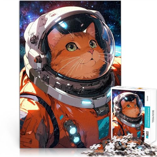 Puzzle für Teenager 1000 Teile Pädagogisches Spielzeug zum Stressabbau Katzenastronaut im Weltraum Geeignet für die Schreibtischdekoration75x50cm Puzzle für Teenager 1000 Teile Pädagogisches Spielzeug zum Stressabbau Katzenastronaut im Weltraum Geeignet für die Schreibtischdekoration75x50cm von QVKZLYFXN