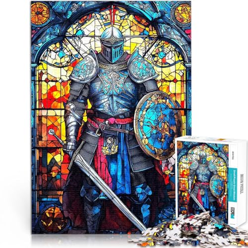 Puzzle für Teenager 1000 Teile Quizspiel Paladin-Krieger-Buntglas Lustige Aktivitäten für zu Hause, Geburtstagsgeschenk, Reisegeschenk,52x38cm Puzzle für Teenager 1000 Teile Quizspiel Paladin-Krieger-Buntglas Lustige Aktivitäten für zu Hause, Geburtstagsgeschenk, Reisegeschenk,52x38cm von QVKZLYFXN