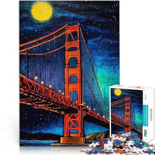 Puzzle für Teenager 1000 Teile Schwierig Schwer Golden Gate Bridge in San Francisco bei Nacht einzigartiges Herausforderungsspiel75x50cm Puzzle für Teenager 1000 Teile Schwierig Schwer Golden Gate Bridge in San Francisco bei Nacht einzigartiges Herausforderungsspiel75x50cm von QVKZLYFXN