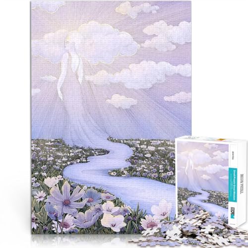 Puzzle für Teenager 1000 Teile Spielzeug Lernspiele Stressabbau Fluss- und Himmelsgeist Verbessern Sie das Gedächtnis52x38cm von QVKZLYFXN