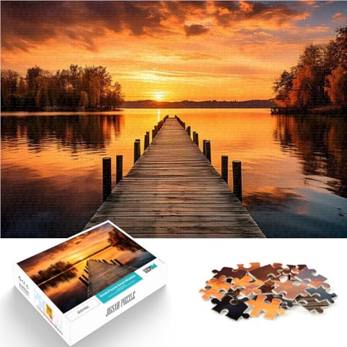 Puzzle für Teenager 1000 Teile Spielzeug Lernspiele Stressabbau Pier Sonnenuntergang am Meer Lernspiel für Geburtstag, Weihnachten75x50cm Puzzle für Teenager 1000 Teile Spielzeug Lernspiele Stressabbau Pier Sonnenuntergang am Meer Lernspiel für Geburtstag, Weihnachten75x50cm von QVKZLYFXN